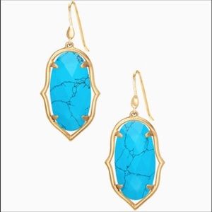 Stella & Dot Amala Chandelier Turquoise Earrings